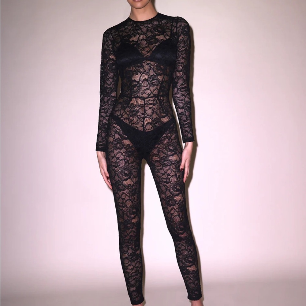 Auden Black Lace Lingerie Bodysuit
